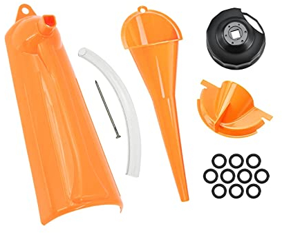 MSAFGY Motorrad-Ölfilter-Trichterdeckel Einfülldeckel 1105 Dichtungs-O-Ring-Ende Ölfilterschlüssel Kompatibel mit Sportster XL (Color : Funnel Cover Set 4)