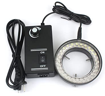 Adjustable 144 LED Ring Light illuminator Lamp For Industry Video Stereo Microscope Lens Camera Magnifier (Color : 56 LED Black)