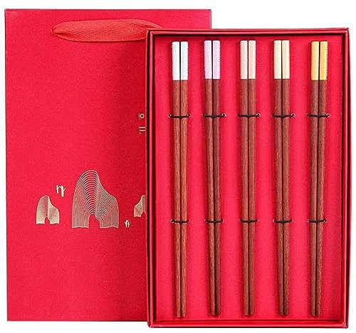bacchette giapponesi lavabili bacchette Bacchette, bacchette rotonde intagliate a mano, set regalo di bacchette naturali in stile giapponese