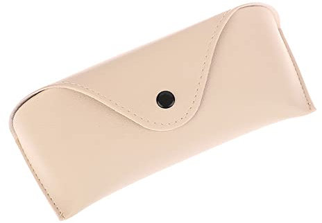 UNbit WXYNHHD Strapazierfähiges Leder-Brillenetui, Sonnenbrille, einfarbig, Tasche, Brillenbox, leicht, praktisch, tragbar (Color : Bianco)