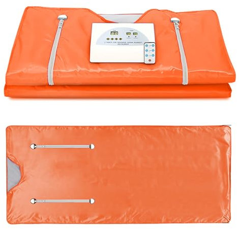 Couverture de Sauna Portable pour la Maison, Couverture de Sauna Personnelle Étanche À l'eau À la Maison pour la Perte de Poids, Contrôle de la Température de Haut en Bas, Chauffage du Corps Yellow