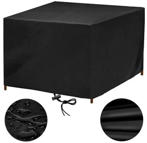 Gartenmöbel Abdeckung Wasserdicht 50x50 Abdeckung Gartenmöbel Winterfest 420D Schutzhülle Abdeckplane Gartenmöbel Gartentisch Abdeckung Abdeckhaube Gartenmöbel für Tische Stühle, Anti-UV 50x50x50cm