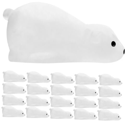CIYODO 30stücke Bear Figurines Nachtleuchtende Polarbären Dekoration Für Miniatur-landschaften Resin Ornamente Für Garten Und Kinderzimmer-deko