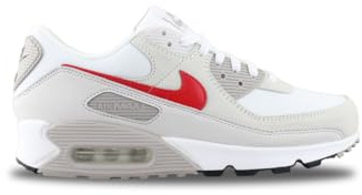 NIKE DM0029-113 Air Max 90 Uomo, White/University Red-College Grey EU 42