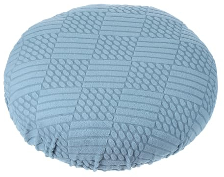 PATIKIL Fundas Redondas para Taburetes, Fundas Elásticas para Taburetes Lavables, Cubre Asientos Extensibles para Sillas De Bar De 14-18 Pulgadas, Azul Oscuro