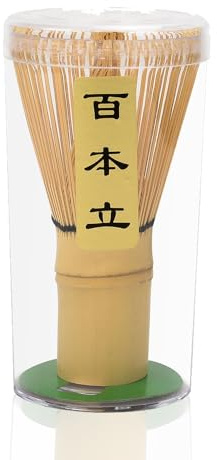 Handmade Japanese Matcha Whisk Chasen - Bamboo Tea Whisk for Ceremonial Grade Powder, Eco-Friendly Organic Design with Durable Ergonomic Handle