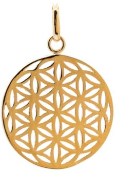 ASCALIDO Pendentif fleur de vie 2cm | en plaqué or véritable | vendu seul