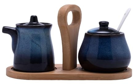 XIEHEMAO Set lattiera e zuccheriera, Set zuccheriera e lattiera, Set for servire Il caffè con lattiera e zuccheriera