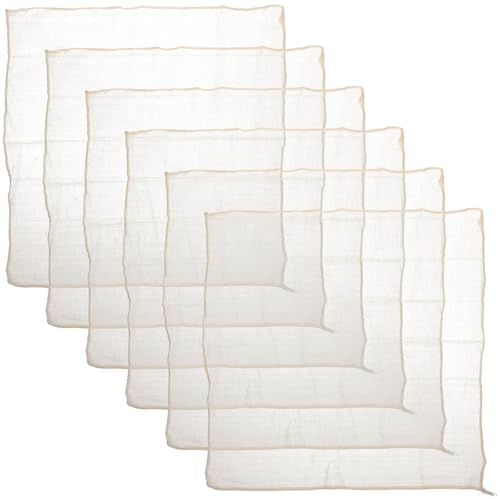 SOIMISS Paños de Filtro de Tofu 100% Algodón Puro 40x40 Cm 6 Piezas, Tela Coladora de Queso Reutilizable para Cocina y Elaboración de Yogur, Filtro de Gasa para Colar Alimentos y Salsa