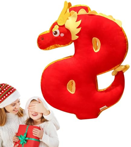 Peluche Anno Del Drago - Grandi Marionette Cinesi Di Carta Su Bastoncini | Decorazioni Di Capodanno Ripiene Del Drago | Fortunato Cinese Lunare Nuova Mascotte Zodiaco Ornamento, Cavallo Peluche,