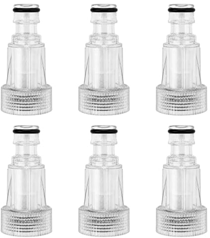 6 Pièces Filtre à Eau pour Nettoyeur Haute Pression, Filtre à Eau avec Raccord de 3/4 Pouces, Filtre à Tuyau d'eau pour Lavage de Voiture Pompe de Jardin, Arrosage de Jardin