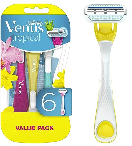 Gillette Venus Tropical Value Pack 6 Disposable Razors 3 Blades