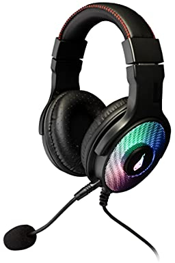 Surefire Harrier 360 Surround Sound USB Gaming Headset - Headset PC & Playstation - Gaming Auriculares - Headset Gamer - 369g - luz LED I Powered by Verbatim