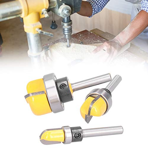 Box Router Bit 6mm Shank Bowl and Tray & V Groove Template High Strength Round Groove Frässkärare Round Nose Router Bits för träbearbetning