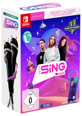 Let's Sing 2025 tysk version (+ 2 mikrofoner) (Nintendo Switch)