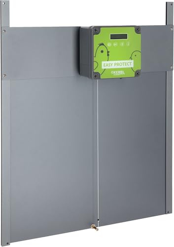 Kerbl Hobbyfarming Automatisk Hönshusdörr Med Easy Protect-Kontroll Och Dörr, Öppningsbar 40X35 Cm