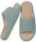 Pantofole di Lino Antiscivolo in Cotone Casual Confortevole da e da Donna per Uso Interno ed Esterno, Verde, 39/40 EU, Etikett 40-41