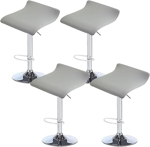 Stampato Coprisedile per Sedia da Cucina da Bar Senza Schienale 4/2/1 Pezzi, Quadrato Elasticizzato Fodera per Sgabello da Bar(#19,4PCS)