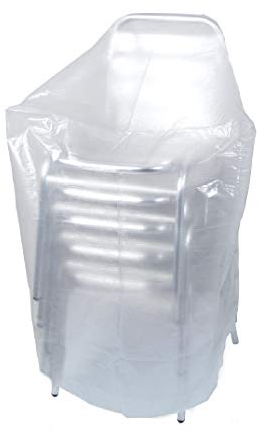 Ribimex - Funda protectora para sillas de jardín (70 x 70 x 110 cm), transparente