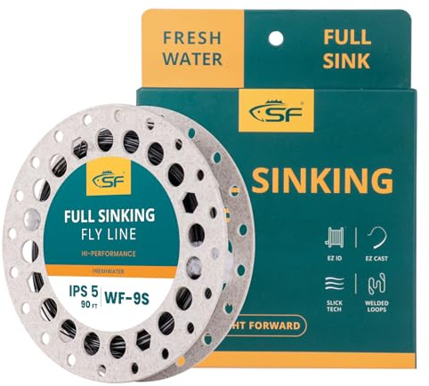 SF Voll sinkende Fliegenschnur Gewicht Forward Taper Fliegenschnur WF9S 90FT IPS5