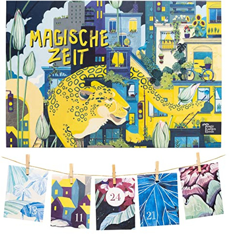 Magic Garden Seeds Bio-Saatgut-Adventskalender Urbanes Gartenglück | 24 Samentütchen mit samenfestem Bio-Saatgut • Gemüse, Kräuter und Blumen • Für Fensterbank, Balkon und Hochbeet