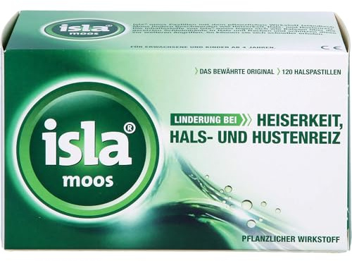 Isla Moos Halspastillen bei Heiserkeit, Hals- und Hustenreiz, 120 St. Pastillen