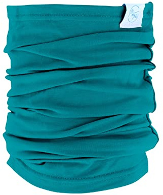 Max & Fred Multifunktionstuch Bamboo Petrol - Elastisches, Atmungsaktives Schlauchtuch aus Bambus - Hypoallergen & mit Thermo-Effekt - Unisex für Erwachsene, Petrol