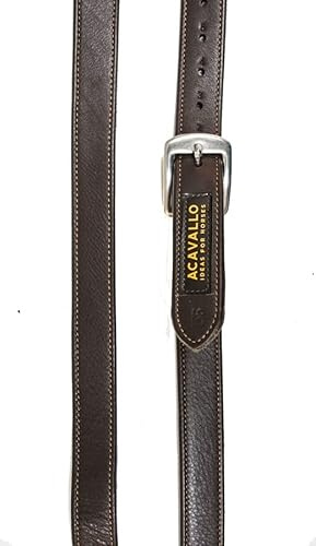 Acavallo Stirrup Straps Calf Leather with Nylon, Colour: Brown, Length: 135