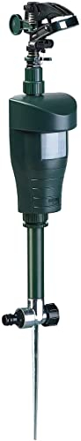 Royal Gardineer Katzenschreck Wasser: Wasserstrahl-Tierschreck mit PIR-Sensor, batteriebetrieben, 120 m² (Tierschreck Wasser, Katzenschreck mit Wasserstrahl, Alarm Bewegungsmelder)