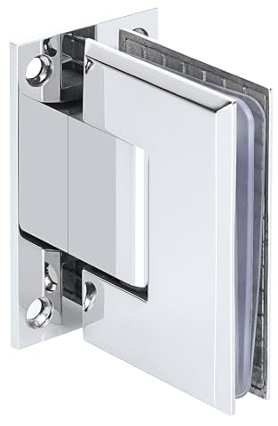Alise Charnière de porte de douche en verre, charnières pour portes en verre, robustes et solides en acier inoxydable SUS304 à 90°, charnières d'armoire murales au verre, pièce de rechange pour portes