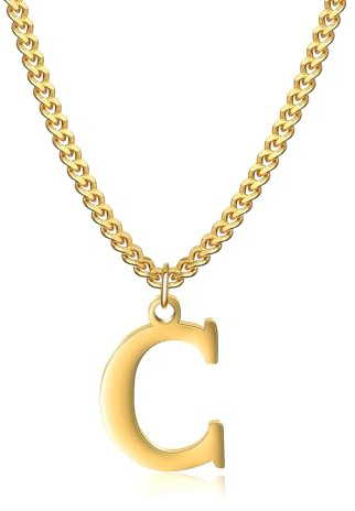 Symretie 14K Vergoldete Damenhalskette mit Krone-Buchstabe C – ein elegantes Anhängerdesign, ideal für den täglichen Tragen von Frauen.