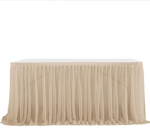Yurosiay Tischröcke aus Perle Chiffon Hochzeit Party Dekorativer Tüll Tischrock Tutu Tischrock Candy Tisch Tischdecke Tüll für Geburtstag Deko Mädchen Jungen