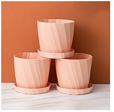 LAPADULA Macetas Maceta de plástico for Plantas y Flores, Maceta Gruesa for Plantas en Maceta, Maceta y Bandeja, contenedor de jardinería Decorativo Moderno, 1 ud. Jardineras (Color : C, Size : S)