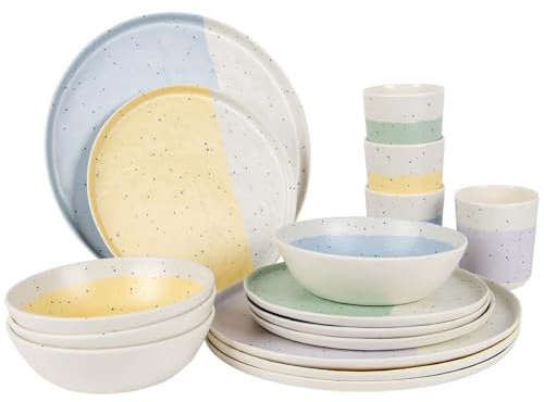 Bo-Camp - Pastel Collection - Vajilla - Annecy - 16 Piezas