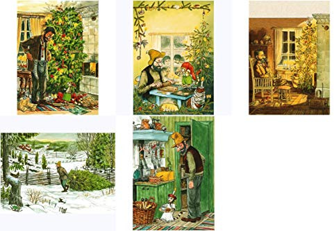 Postkarten-Set Weihnachten mit Pettersson und Findus