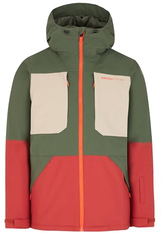 Protest Men Giacca da sci e snowboard PRTENSTONE Barn Red L