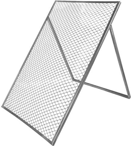 V2Aox Durchwurfsieb Durchwurfgitter, Silber Gitter Sieb für Erde für Kompost Gartensieb Erdsieb Kompostsieb Metall Kompostgitter 80 x 100 cm