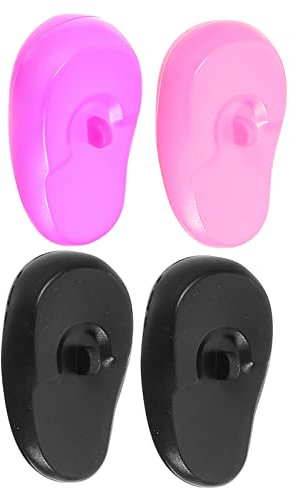 Beaupretty 4piezas Cubre Oídos De Silicona Para Teñir Cabello Fundas De Oído Para Salón Protección y Para y Mujeres Lavado y Secado De Cabello