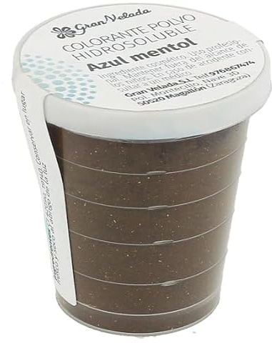 Gran Velada - Wasserlösliches Farbpulver Mentholblau 500 cc | kosmetischer Farbstoff für Seifen, Badebomben, Cremes und Masken, Professionelles DIY-Zubehör für Naturkosmetik-Herstellung