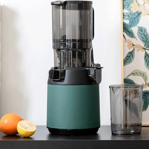 Soflightmok Mastication Juicer-13 Cm Ultra-Grande DiamèTre, 200 W Slow Press Juice Machine avec Une Capacité De 1,4 L160 Nm/Faible Bruit pour Les LéGumes Et Les Fruits Entiers Green