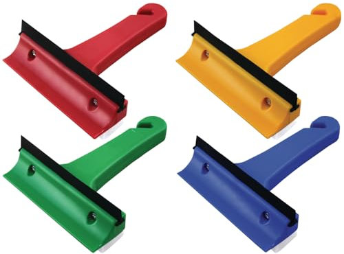 Concept4u Ice Scraper Squeegee - Ice Scraper with Chubby Squeegee for Car Windshield, Car Windscreen, Windows | Extra Wide Blade Ice Breaker | Best Scrape Snow, Frost & Ice for Winter
