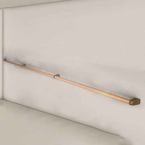 Corrimano per scale in finto legno per interni ed esterni, 0,9 m, corrimano in legno originale disponibile in 3' 5 7 9 ft 11 13 15 piedi di lunghezza senza barriere ringhiera per scale in metallo per