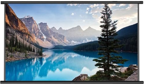 Pantalla De Proyección Enrollable Manual, Pantalla De Proyección Anti-luz Pantalla De Proyector Enrollable Manual Montada para Cine En Casa, Formatos 4:3/16:9 De Techo Y Pared, HD Extraíble(4:3,30)