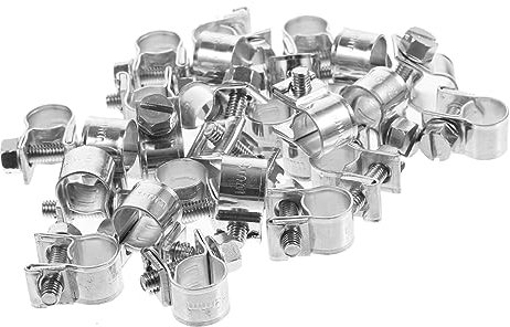 Alipis Lot de 25 Colliers de Serrage pour Durite D’injection, Acier Inoxydable 304, 7-9mm, Résistants la Pression, pour Automobile et Atelier