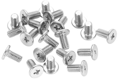 sourcing map M3-0,5 x 6 mm 20 viti a testa rotonda piatta in acciaio inossidabile 304 Phillips Drive Viti di fissaggio hardware per il collegamento di mobili
