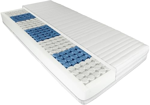 AM Qualitätsmatratzen Orthopädische 7-Zonen Taschenfederkernmatratze 180x220 cm - H4 Matratze - Made in Germany