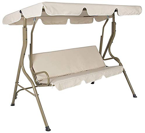 Venus Valink Juego de Funda de cojín para Columpio de 3 Asientos, Cubierta Superior de Repuesto, Cubierta de protección para el Columpio al Aire Libre, jardín, Patio, Porche, Patio, Cubierta