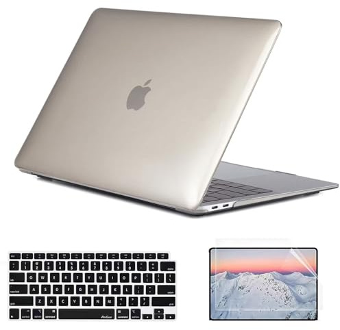 SsHhUu Hülle für MacBook Pro 13 Zoll A1278, Plastik Crystal Schutzhülle mit Tastaturschutz & Displayschutz für MacBook Pro 13 (Old Version Con CD-ROM, Release 2012/2011/2010/2009/2008), Grau