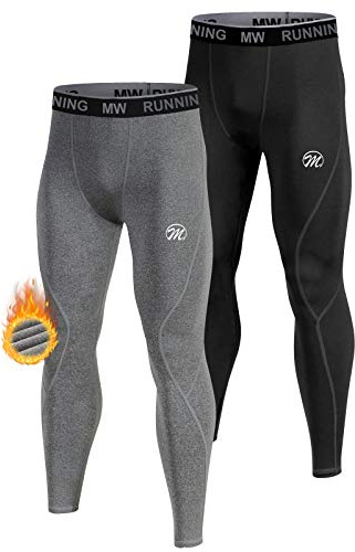 MEETWEE Pantalon Thermique Homme Base Layer Compression Chaud Legging Running Hiver Entraînement