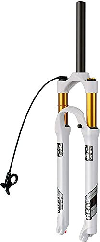Horquilla Delantera ​MTB 26/27,5/29 Pulgadas con Ajuste Amortiguación Horquilla Neumática Aleación Aluminio Ligera 9MM Freno Disco Liberación Rápida Recorrido 120MM D,29